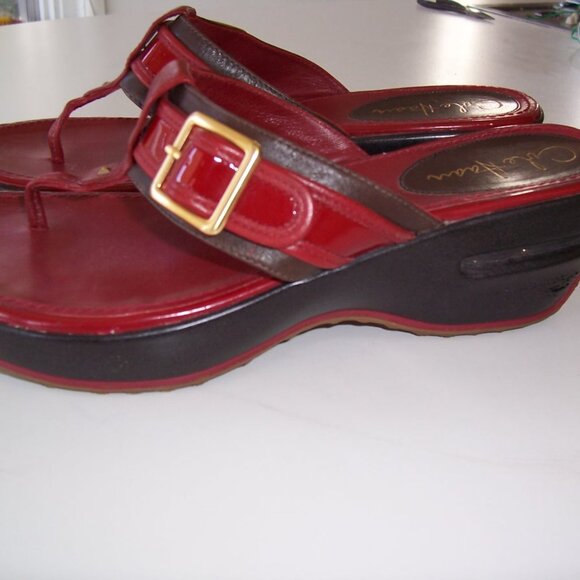 Women Cole Haan Nike Air Red Thong Sandal Size 8